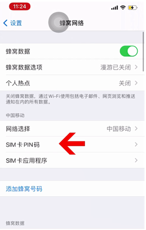 红原苹果14维修网分享如何给iPhone14的SIM卡设置密码 